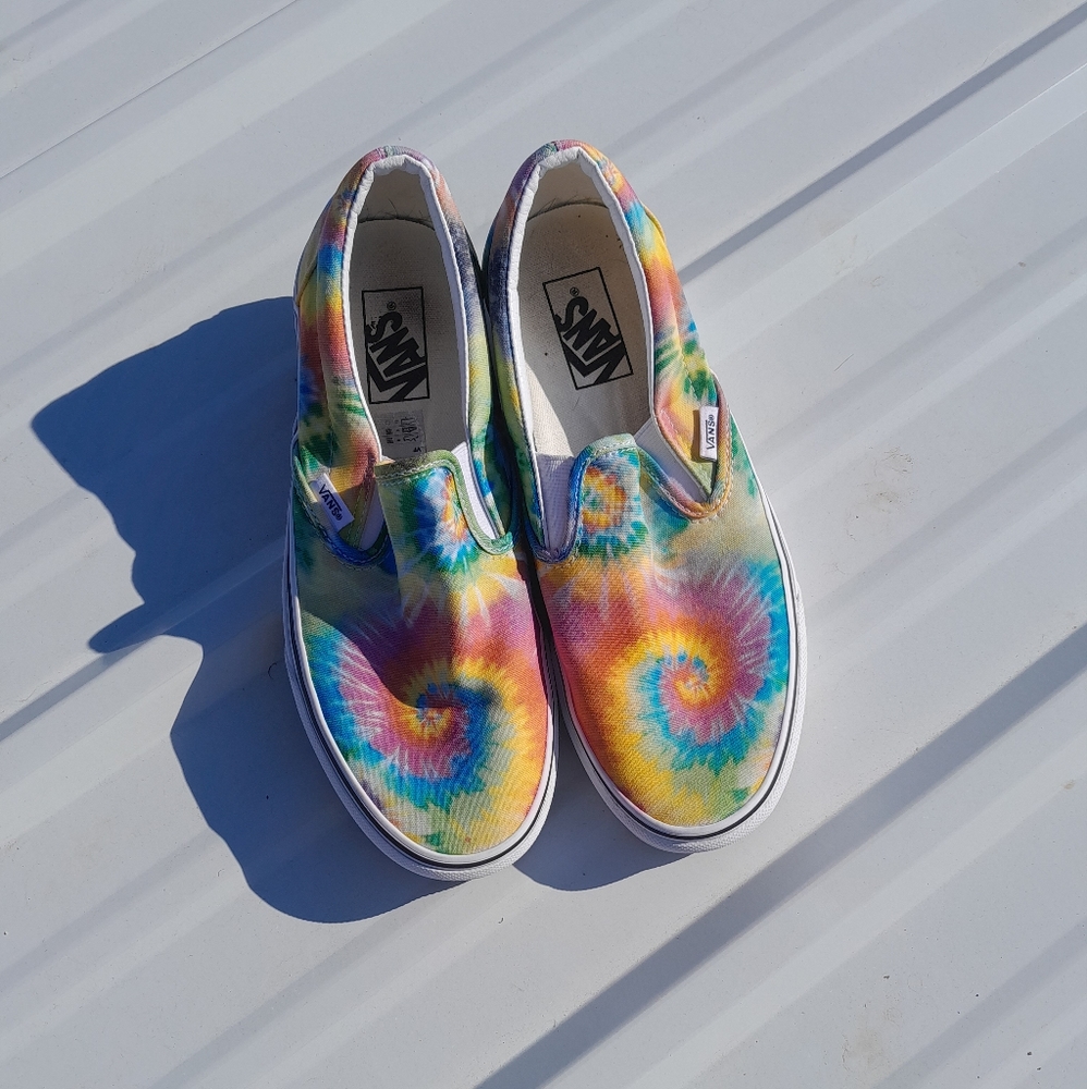 Tie Dye Slip On Vans